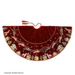 "72"" Reindeer Christmas Tree Skirt " - thumbnail 3