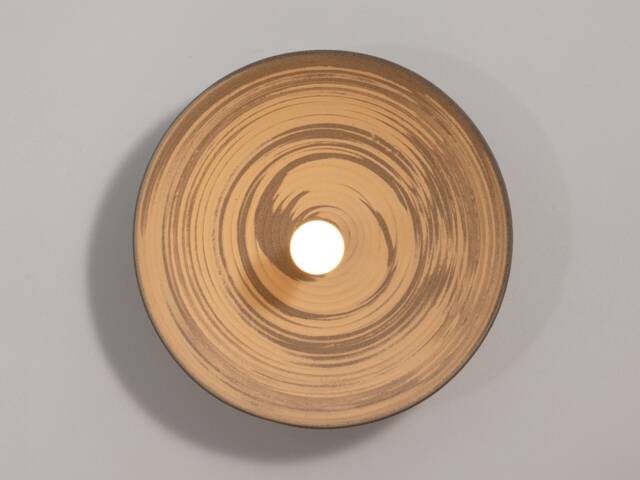 Flush Ceiling Light - Spiral Gray & White - image 1