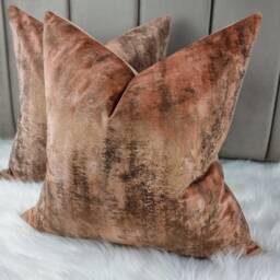 Shimmer Tum Paprika Bronze Metallic Cushion Cover Abstract Bronze Painted Design New Home Luxury Designer Handmade - Made To Order