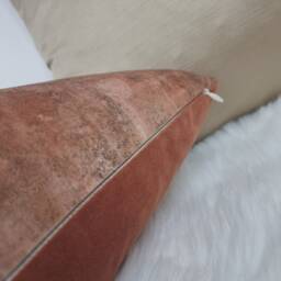 Shimmer Tum Paprika Bronze Metallic Cushion Cover Abstract Bronze Painted Design New Home Luxury Designer Handmade - Made To Order - thumbnail 4