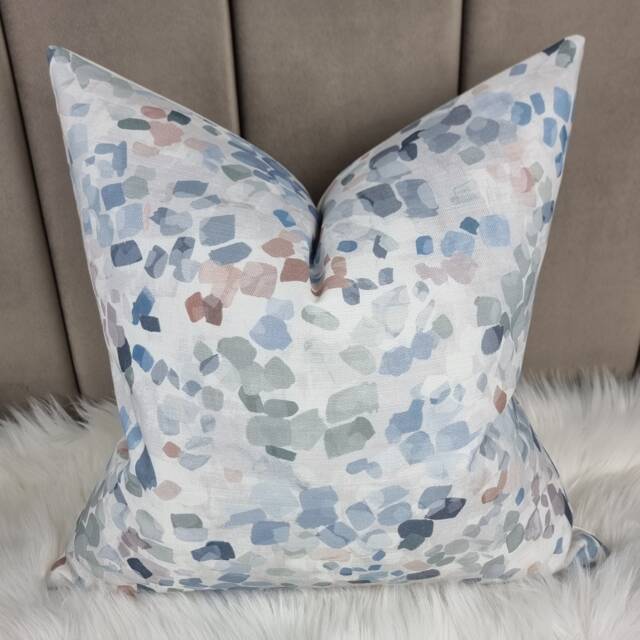 John Lewis Dapple French Blue Cotton Fabric Cushion Cover - Decorative Throw Pillowcase Home Decor - image 1