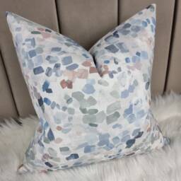 John Lewis Dapple French Blue Cotton Fabric Cushion Cover - Decorative Throw Pillowcase Home Decor - thumbnail 2