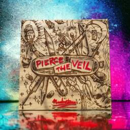 Pierce The Veil Misadventures Album Cover Laser Engraved Wood Wall Art With Acrylic - thumbnail 2