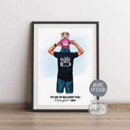 Father's Day Gift From Daughter, Daddy & Me, Personalised Gift, Best Dad, Daddy, Kid, For Dad - thumbnail 2