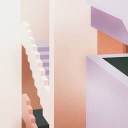 Muralla Roja Art Print Set - Spain Bofill Modern Architecture Graphic Illustration Abstract Minimalist Pink Gallery Wall - thumbnail 3