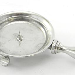 Candle Holder, With Ring in Polished Pewter. Made Italy, Craftsmanship - thumbnail 2