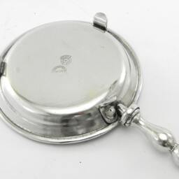Candle Holder, With Ring in Polished Pewter. Made Italy, Craftsmanship - thumbnail 3