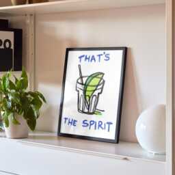 That's The Spirit Colourful Print For Bedroom Painted Poster Art Posters Wall Quote Print Cool Poster Gift Aesthetic Prints Text - thumbnail 3