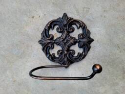 Ornate Toilet Paper Holder - Rustic Tp Roll Tissue Hanger Bathroom Bath -Fleurdelisjunkie Tuscan
