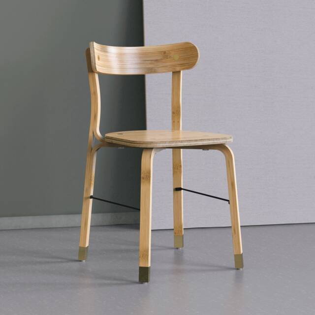 Handmade Bamboo Dining Chair Bohemian Minimalist Living Room Seating - image 1