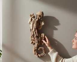 Handmade Driftwood Wall Art 24 Inch/60 cm, Drift Wood Gecko, Gecko Art, Home Decor, Room Living Room, Gift Idea - thumbnail 1