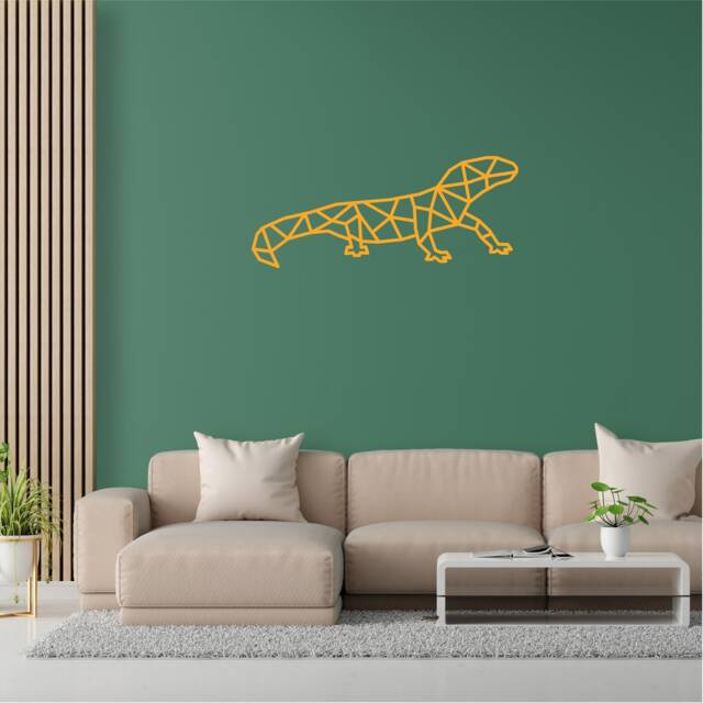 Geometric Gecko Wall Art, Minimalist, Modern, Abstract, Decal, Mural, Transfer, Boho -G033 , 5 Sizes, 36 Colour Options - image 1