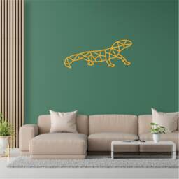 Geometric Gecko Wall Art, Minimalist, Modern, Abstract, Decal, Mural, Transfer, Boho -G033 , 5 Sizes, 36 Colour Options - thumbnail 1