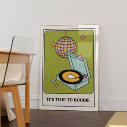 Disco Ball Tarot Card Print Funky Retro Wall Art - thumbnail 3
