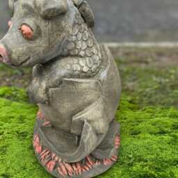 Concrete Hatching Dragon Sculpture Stone Baby Statue Cement Fantasy Figurine Garden Mythical Creature Decor Outdoor Art Gift - thumbnail 4