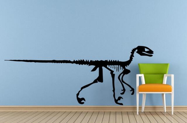 Dinosaur Ancient Reptile Animal Raptor T-Rex Skeleton Predator Window Or Wall Car Vinyl Peal & Stick Removable Sticker Decal L1505 - image 1