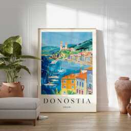 San Sebastian Poster Basque Country Coastal City Print - thumbnail 2