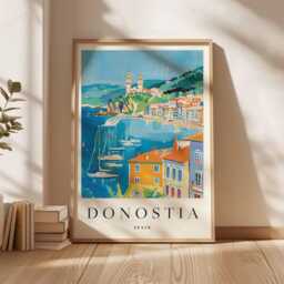 San Sebastian Poster Basque Country Coastal City Print - thumbnail 3
