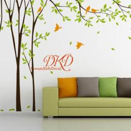 Tree Branch Wall Decal With Flying Birds, Nursery Decor - thumbnail 2