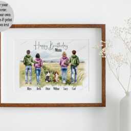 Personalised Print, Family Portrait, Print For Family, Gift From Children, Housewarming Gift, Keepsake - thumbnail 3