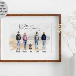 Personalised Print, Family Portrait, Print For Family, Gift From Children, Housewarming Gift, Keepsake - thumbnail 2