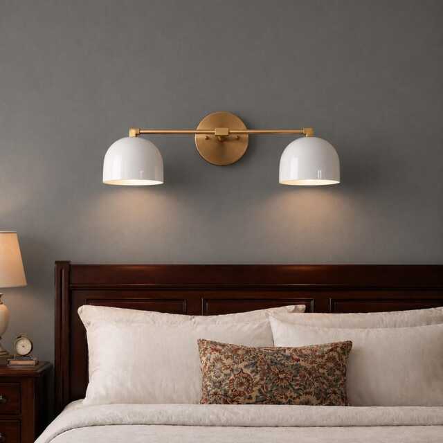 Handmade Brass Mid Century Modern Wall Sconce, Vanity Lighting Fixture - image 1