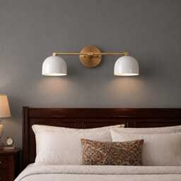 Handmade Brass Mid Century Modern Wall Sconce, Vanity Lighting Fixture - thumbnail 1