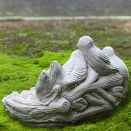 Handcrafted Concrete Bird Bath Ornament Stone Decoration Garden Cement Feeder Sculpture Outdoor Yard Figurine Lover Gift - thumbnail 2