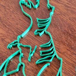 T-Rex Dinosaur, Houseplant Trellis , 3D Printed Indoor Plant Support, Stake, Hoya Hoop - thumbnail 4