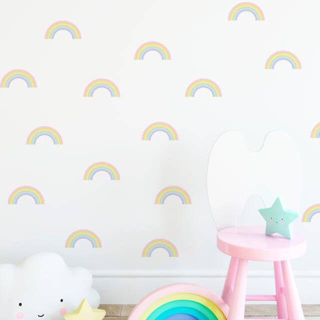 Wall Sicker - Decal Pastel Rainbows Home Decor Art Nutmeg Decoration Contemporary Ice Creams Kitchen Teenager