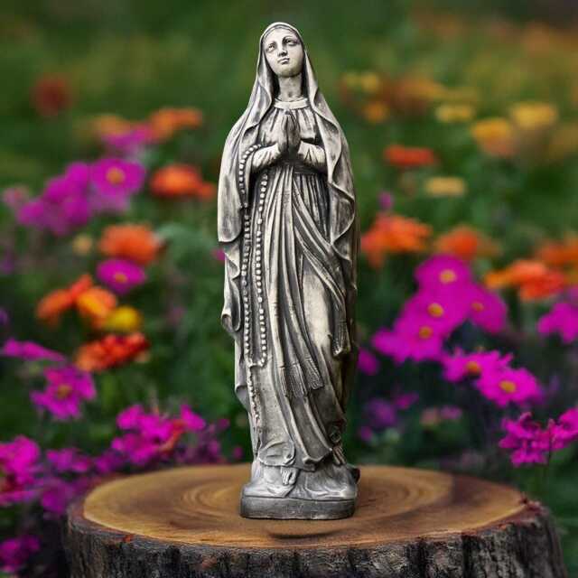 Concrete Praying Madonna Statue Blessed Virgin Mary Garden Sculpture Stone Outdoor Religious Ornament Spiritual Yard Shrine Catholic Gift - image 1