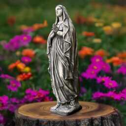 Concrete Praying Madonna Statue Blessed Virgin Mary Garden Sculpture Stone Outdoor Religious Ornament Spiritual Yard Shrine Catholic Gift - thumbnail 2