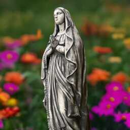 Concrete Praying Madonna Statue Blessed Virgin Mary Garden Sculpture Stone Outdoor Religious Ornament Spiritual Yard Shrine Catholic Gift - thumbnail 4