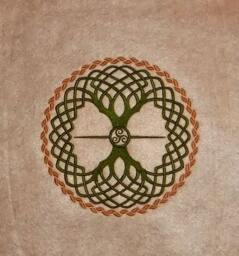 Celtic Circle Tree Of Life - Embroidered Wall Art - thumbnail 1