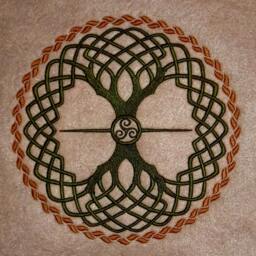 Celtic Circle Tree Of Life - Embroidered Wall Art - thumbnail 2