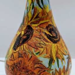 Van Gogh Sunflowers - Table Lamp Art Deco Decoupage Night Light - thumbnail 4