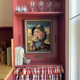 Ian Mankin Cupboard Curtain Claret Rust Gingham, Made To Measure - thumbnail 3