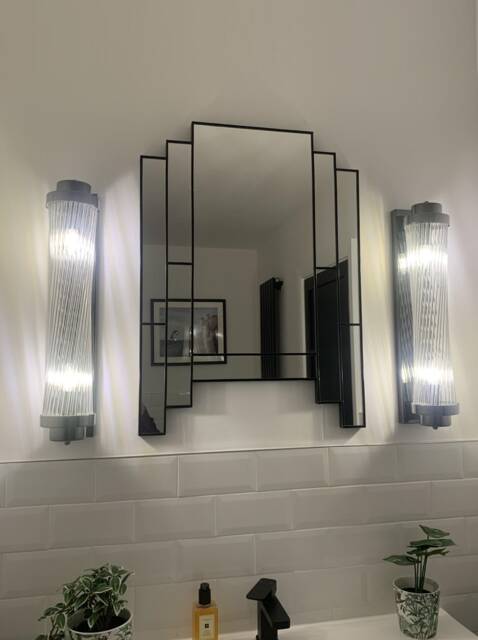 Art Deco Wall Mirror, Vintage Classic Mirror - image 1