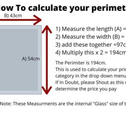 Made To Measure Mounts( Important- Please Read Description Boxes Before Ordering - The Perimeter Is All 4 Sides Added Together - thumbnail 2