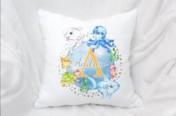 Personalised Under The Sea Cushion Ideal Gift For Kids Bedroom Or New Baby's Nursery - thumbnail 1