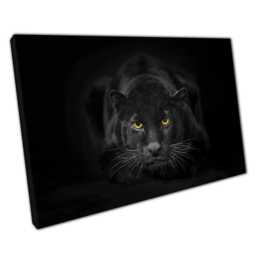 Majestic Black Panther Wall Art Stunning Wildlife Photography Canvas Print For Home & Office Decor - thumbnail 1