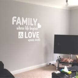 Family Where Life Begins & Love Never Ends Wall Sticker, Stickers, Quotes, Decor, Family Decal - thumbnail 3