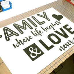 Family Where Life Begins & Love Never Ends Wall Sticker, Stickers, Quotes, Decor, Family Decal - thumbnail 2