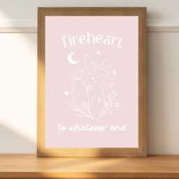 Fireheart Art Print - Romantasy Readers Bookish Book Girlies Poster Dragons Tog Fantasy - thumbnail 2