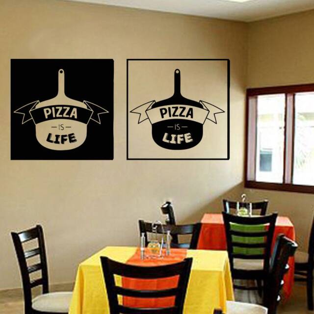 Pizza Wall Decal Pizzeria Window Decor, Removable Vinyl Sticker T586 - image 1