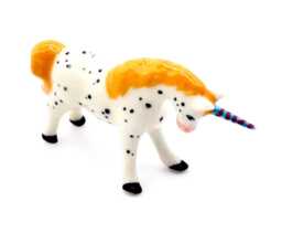 Miniature Ceramic Unicorn Horse Animal Little White Yellow Figurine Tiny Statue Small Decoration Hand Painted Craft Collectible Figure Deco - thumbnail 1