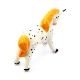 Miniature Ceramic Unicorn Horse Animal Little White Yellow Figurine Tiny Statue Small Decoration Hand Painted Craft Collectible Figure Deco - thumbnail 3