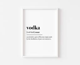 Vodka Definition - Kitchen Wall Art Prints Food Alcohol Print Decor Home - thumbnail 1