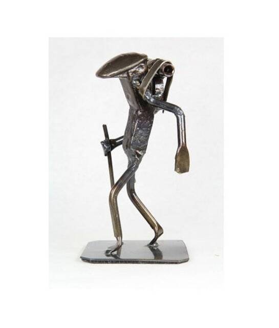 Hiker - Metal Art Figurine Railroad Spike Art Hiking- Hiker Gift - image 1