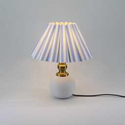 Handmade Light Blue Striped Fabric Lampshade For Home Decor-100# - thumbnail 4